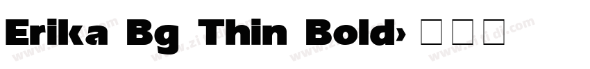 Erika Bg Thin Bold字体转换